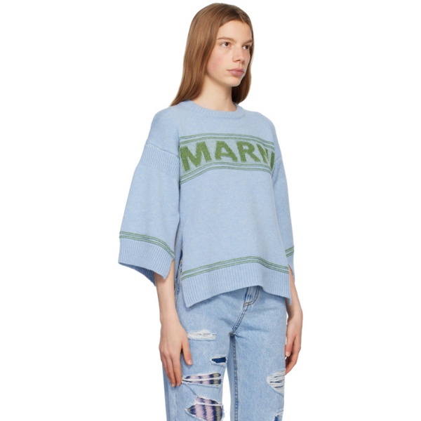 마르니 마르니 Marni Blue Intarsia Sweater 232379F096008