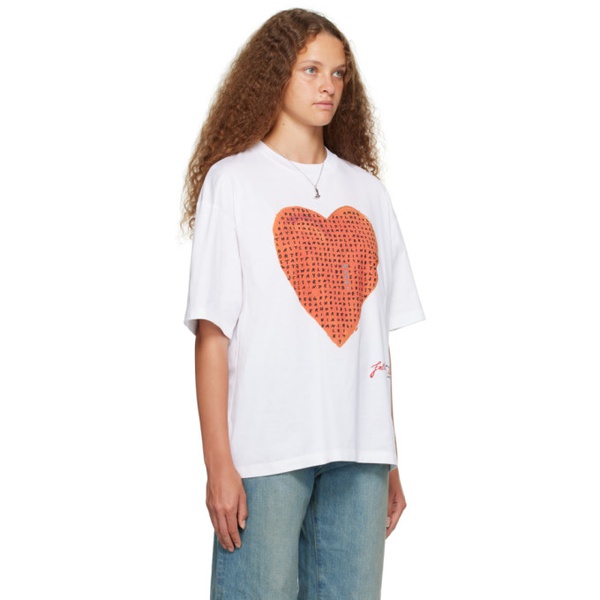 마르니 마르니 Marni White Printed T-Shirt 232379F110008