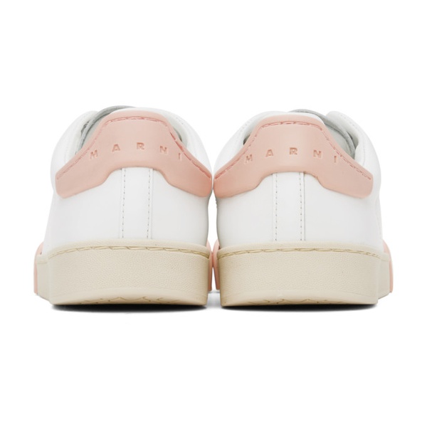 마르니 마르니 Marni White & Pink Dada Bumper Sneakers 232379F128009