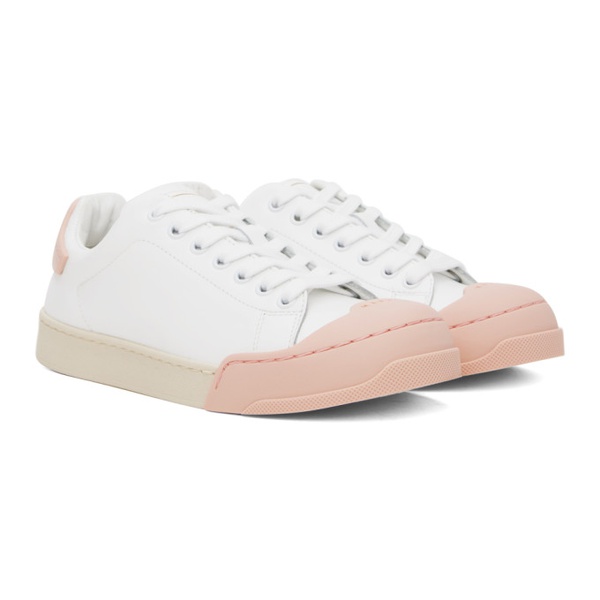 마르니 마르니 Marni White & Pink Dada Bumper Sneakers 232379F128009