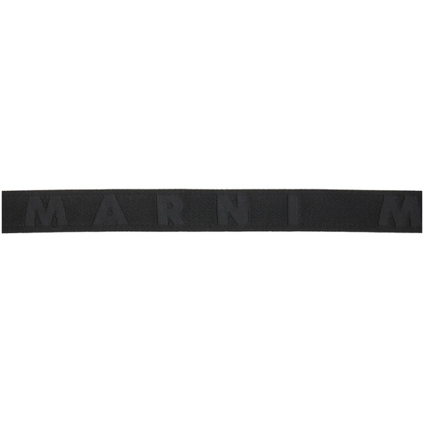 마르니 마르니 Marni Black Slider Logo Belt 232379M131001