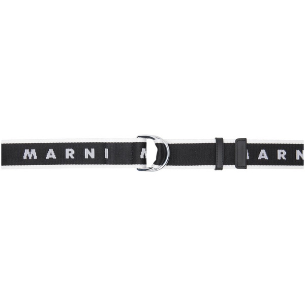 마르니 마르니 Marni Black Slider Logo Belt 232379M131003