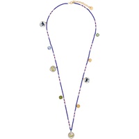 마르니 Marni Blue Beaded Necklace 232379M145003