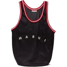 마르니 Marni Black Logo Tote 232379M172021