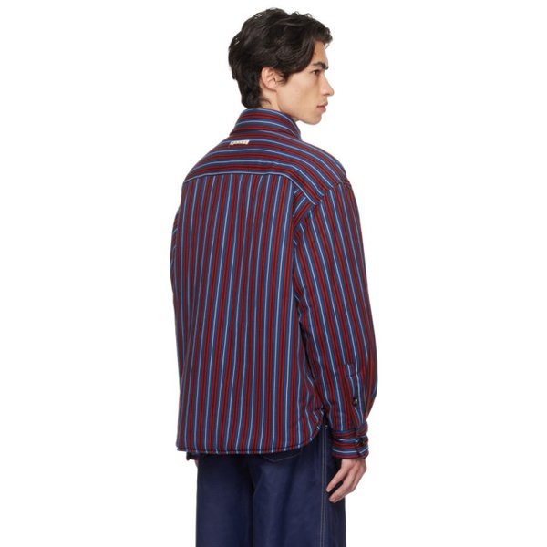 마르니 마르니 Marni Blue & Red Striped Jacket 232379M180006