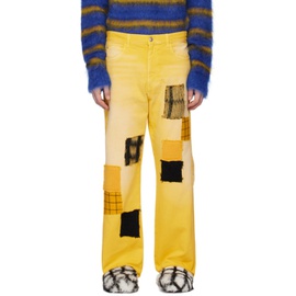 마르니 Marni Yellow Patch Jeans 232379M186006