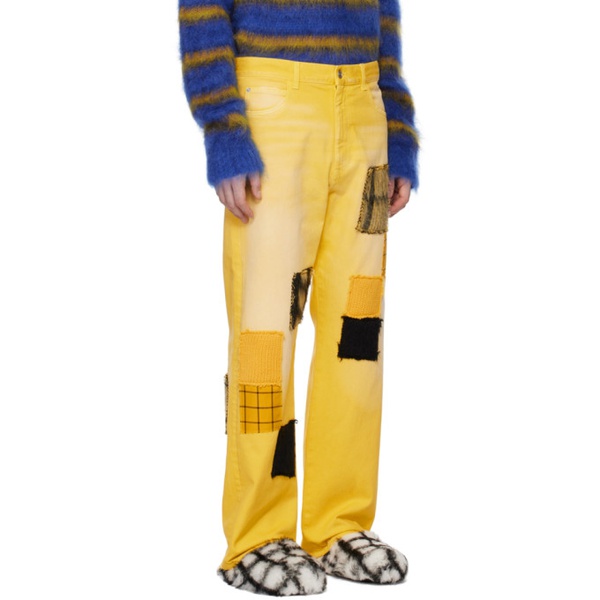 마르니 마르니 Marni Yellow Patch Jeans 232379M186006