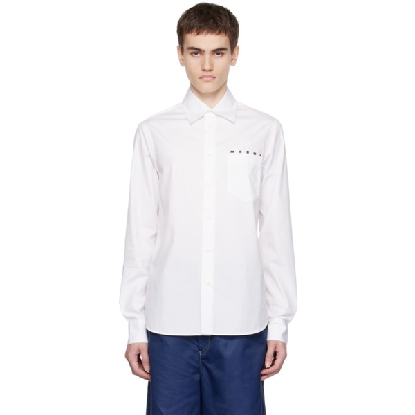 마르니 마르니 Marni White Printed Shirt 232379M192021