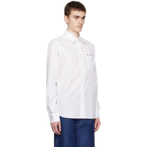 마르니 마르니 Marni White Printed Shirt 232379M192021