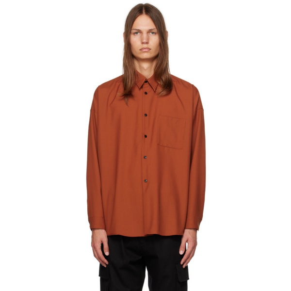 마르니 마르니 Marni Orange Tropical Shirt 232379M192024