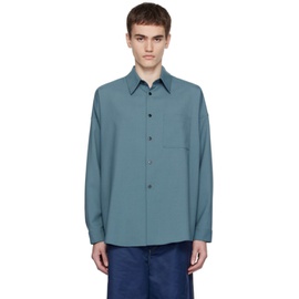 마르니 Marni Blue Boxy Shirt 232379M192026