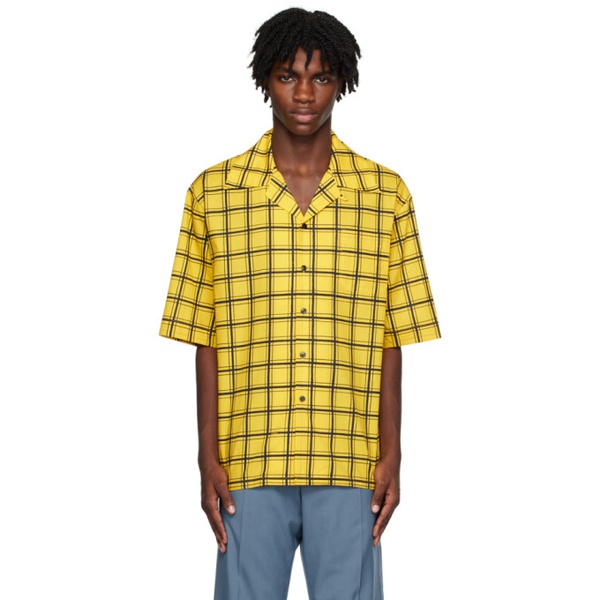 마르니 마르니 Marni Yellow Check Shirt 232379M192041