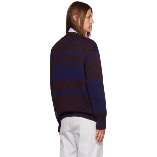 마르니 마르니 Marni Brown & Blue Striped Sweater 232379M201000