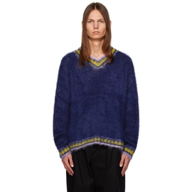 마르니 Marni Blue Striped Sweater 232379M206001