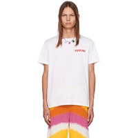 마르니 Marni White Patch T-Shirt 232379M213015