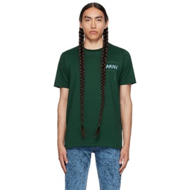 마르니 Marni Green Patch T-Shirt 232379M213016