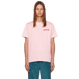 마르니 Marni Pink Patch T-Shirt 232379M213017