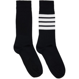 톰브라운 Thom Browne Black 4-Bar Socks 232381F076008