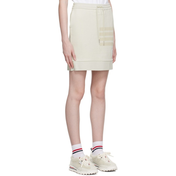 톰브라운 톰브라운 Thom Browne 오프화이트 Off-White 4-Bar Miniskirt 232381F090002