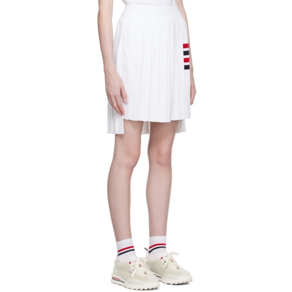 톰브라운 톰브라운 Thom Browne White Pleated Miniskirt 232381F090003