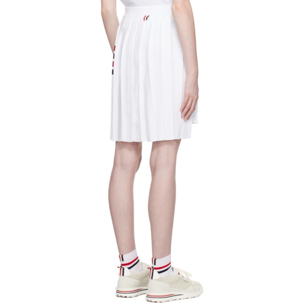 톰브라운 톰브라운 Thom Browne White Pleated Miniskirt 232381F090003