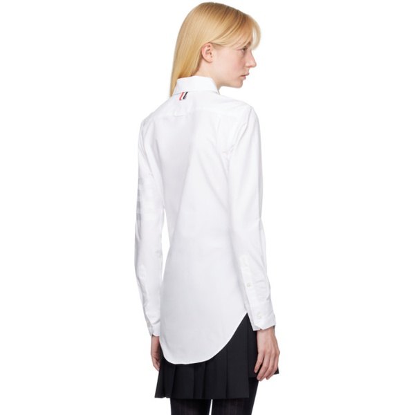 톰브라운 톰브라운 Thom Browne White Engineered 4-Bar Shirt 232381F109007