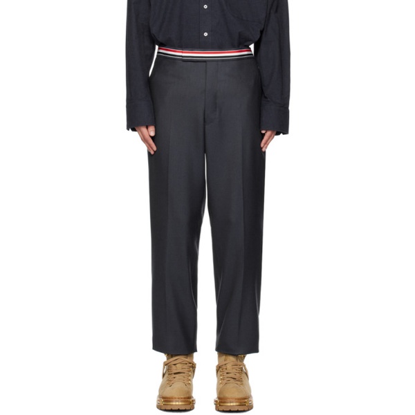 톰브라운 톰브라운 Thom Browne Navy Stripe Trousers 232381M191004