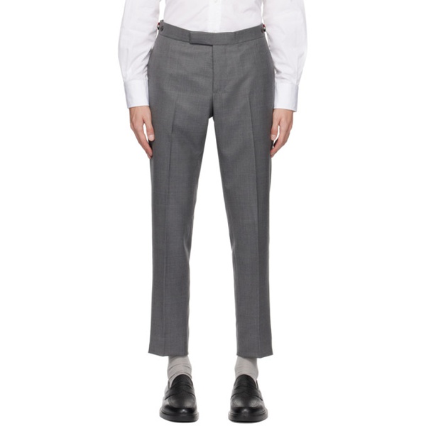 톰브라운 톰브라운 Thom Browne Gray Low-Rise Trousers 232381M191017