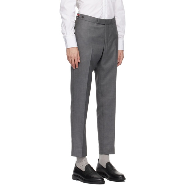 톰브라운 톰브라운 Thom Browne Gray Low-Rise Trousers 232381M191017