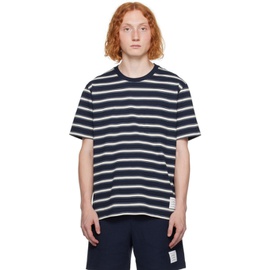톰브라운 Thom Browne Navy Striped T-Shirt 232381M213005