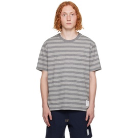 톰브라운 Thom Browne Gray Striped T-Shirt 232381M213006