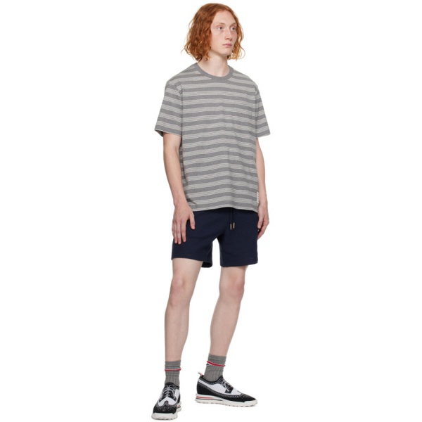 톰브라운 톰브라운 Thom Browne Gray Striped T-Shirt 232381M213006