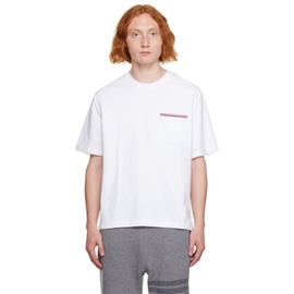 톰브라운 Thom Browne White Patch Pocket T-Shirt 232381M213015