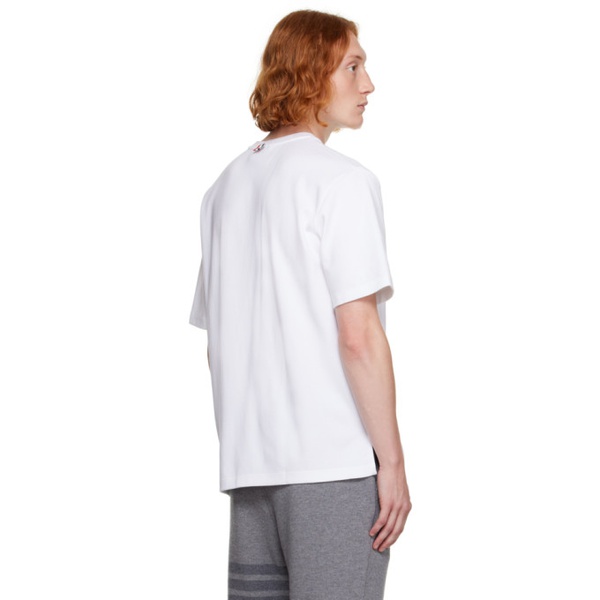 톰브라운 톰브라운 Thom Browne White Patch Pocket T-Shirt 232381M213015
