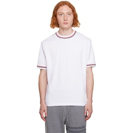 톰브라운 Thom Browne White Striped T-Shirt 232381M213022