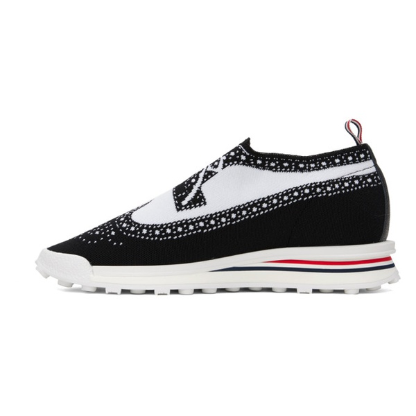 톰브라운 톰브라운 Thom Browne Black & White Trompe Loeil Longwing Sneakers 232381M225000