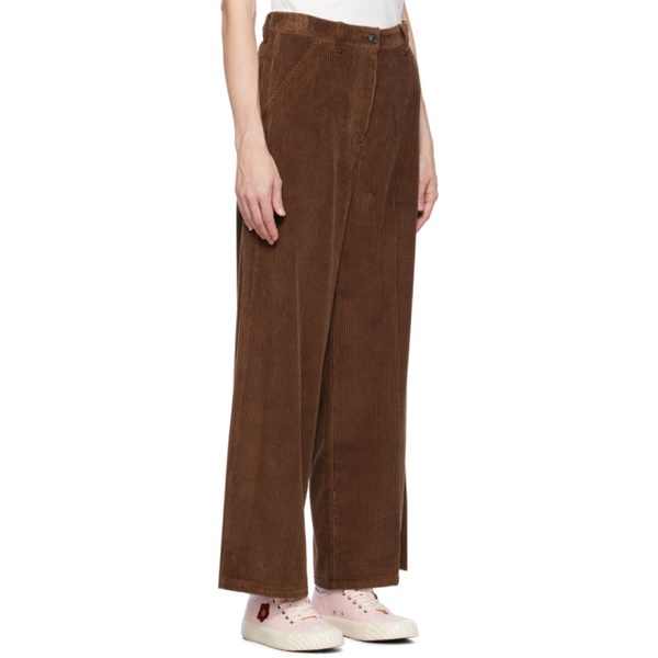  Brown Kenzo Paris Wide-Leg Trousers 232387F087000