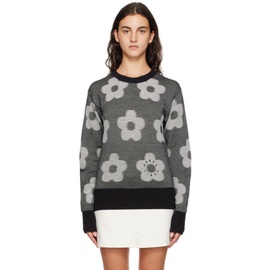 Black & White Kenzo Paris Flower Spot Sweater 232387F096000
