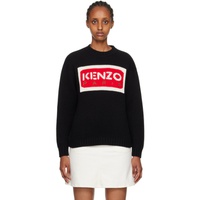 Black Kenzo Paris Intarsia Sweater 232387F096006