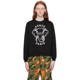 Black Kenzo Paris Elephant Varsity Jungle Sweatshirt 232387F098006