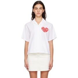White Kenzo Paris Kenzo Heart Shirt 232387F109004