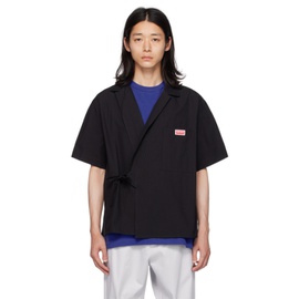 Black Kenzo Paris Wrap Shirt 232387M192003
