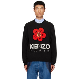 Black Kenzo Paris Boke Flower Sweater 232387M201007
