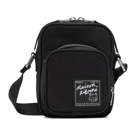 Maison Kitsune Black Nylon Crossbody Bag 232389F048005