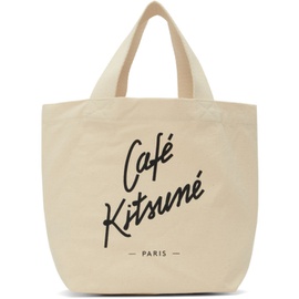 Maison Kitsune Beige Mini Cafe Kitsune Tote 232389F049003