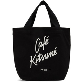 Maison Kitsune Black Mini Cafe Kitsune Tote 232389F049005