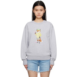 Maison Kitsune Gray Hotel Olympia 에디트 Edition Dressed Fox Sweatshirt 232389F098001