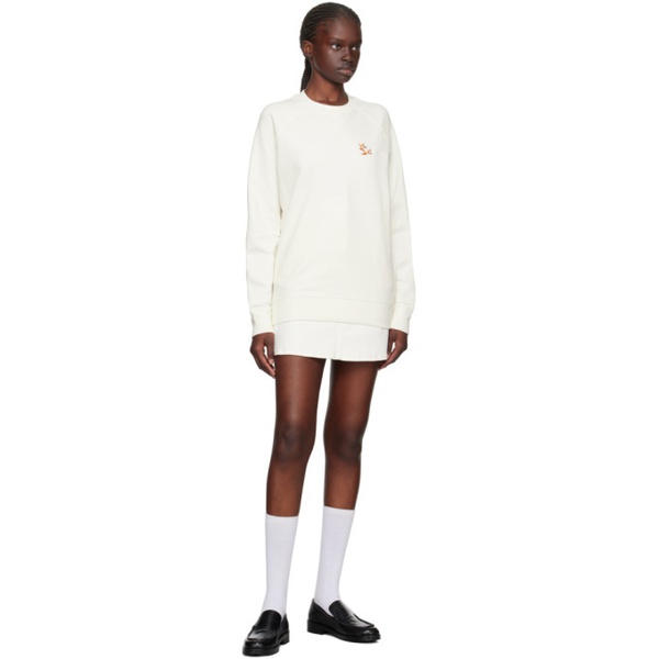 메종키츠네 Maison Kitsune 오프화이트 Off-White Chillax Fox Sweatshirt 232389F098017