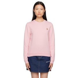 Maison Kitsune Pink Fox Head Sweatshirt 232389F098029