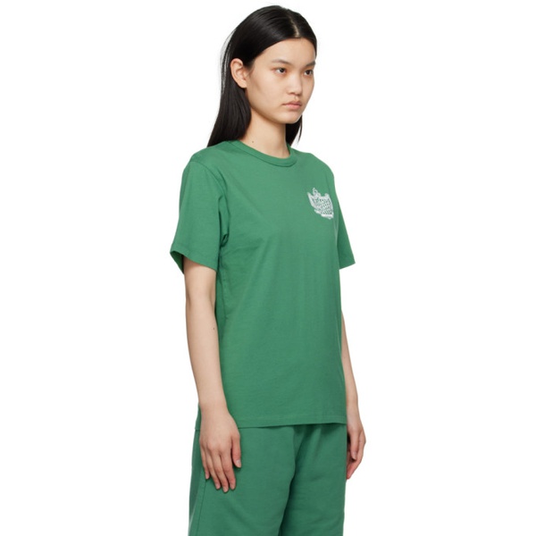 메종키츠네 Maison Kitsune Green Hotel Olympia 에디트 Edition Crest T-Shirt 232389F110006